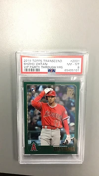 2019 Topps Transcendent Vip Party Shohei Ohtani Through The Years 2001 Shohei Ohtani PSA 8