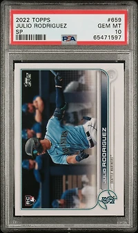 2022 Topps 659 Julio Rodriguez Series 2-sp PSA