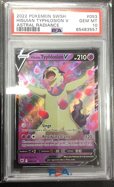 2022 Pokemon Sword & Shield Astral Radiance 053 Hisuian Typhlosion V PSA 10
