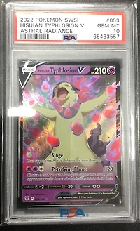 2022 Pokemon Sword & Shield Astral Radiance 053 Hisuian Typhlosion V PSA 10
