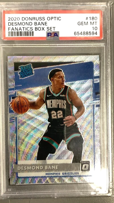 2020 Panini Donruss Optic 180 Desmond Bane Fanatics Box Set PSA 10