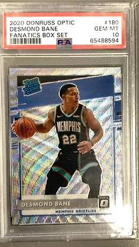 2020 Panini Donruss Optic 180 Desmond Bane Fanatics Box Set PSA 10