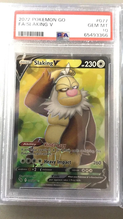 2022 Pokemon Go 077 Fa/slaking V PSA 10