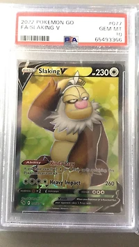 2022 Pokemon Go 077 Fa/slaking V PSA 10
