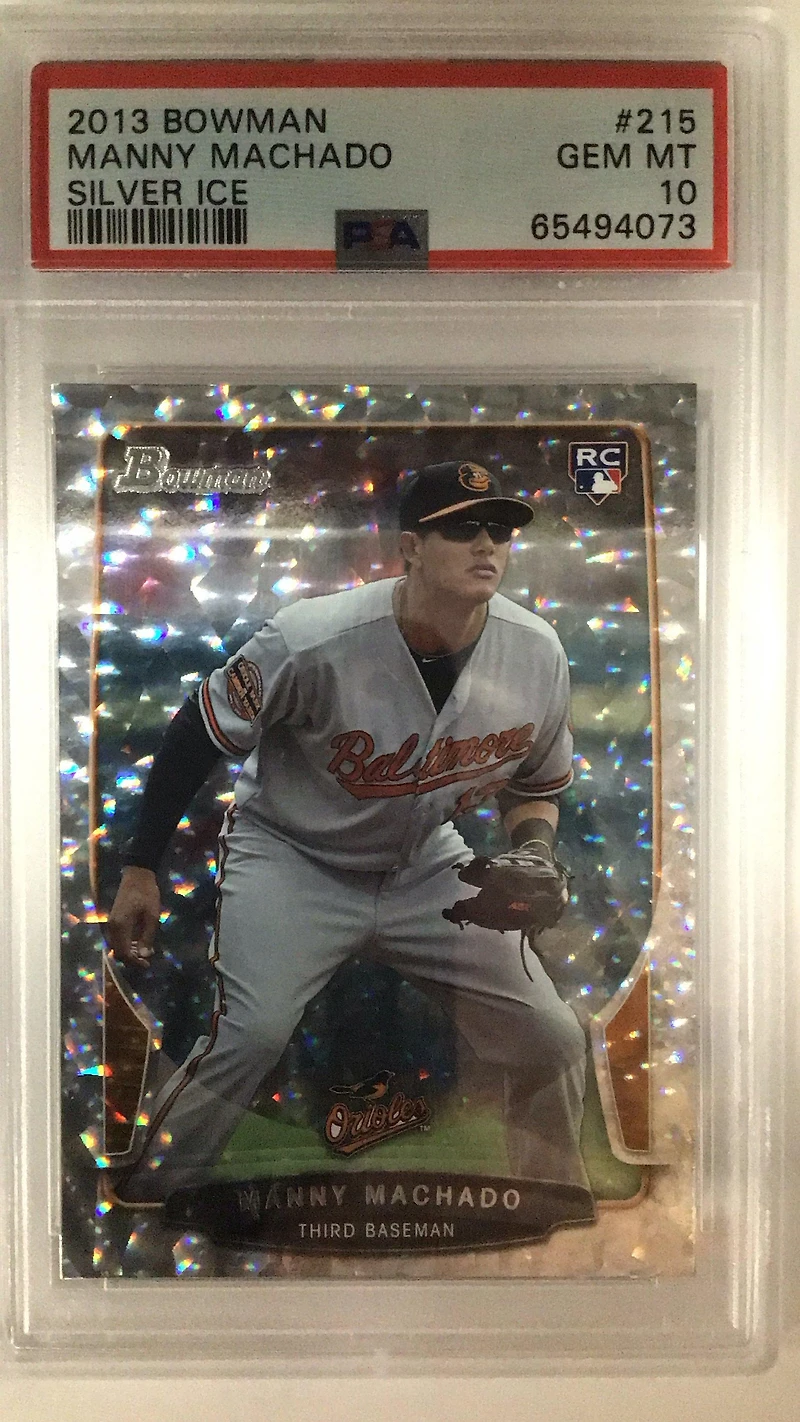 2013 Bowman 215 Manny Machado Silver Ice PSA 10