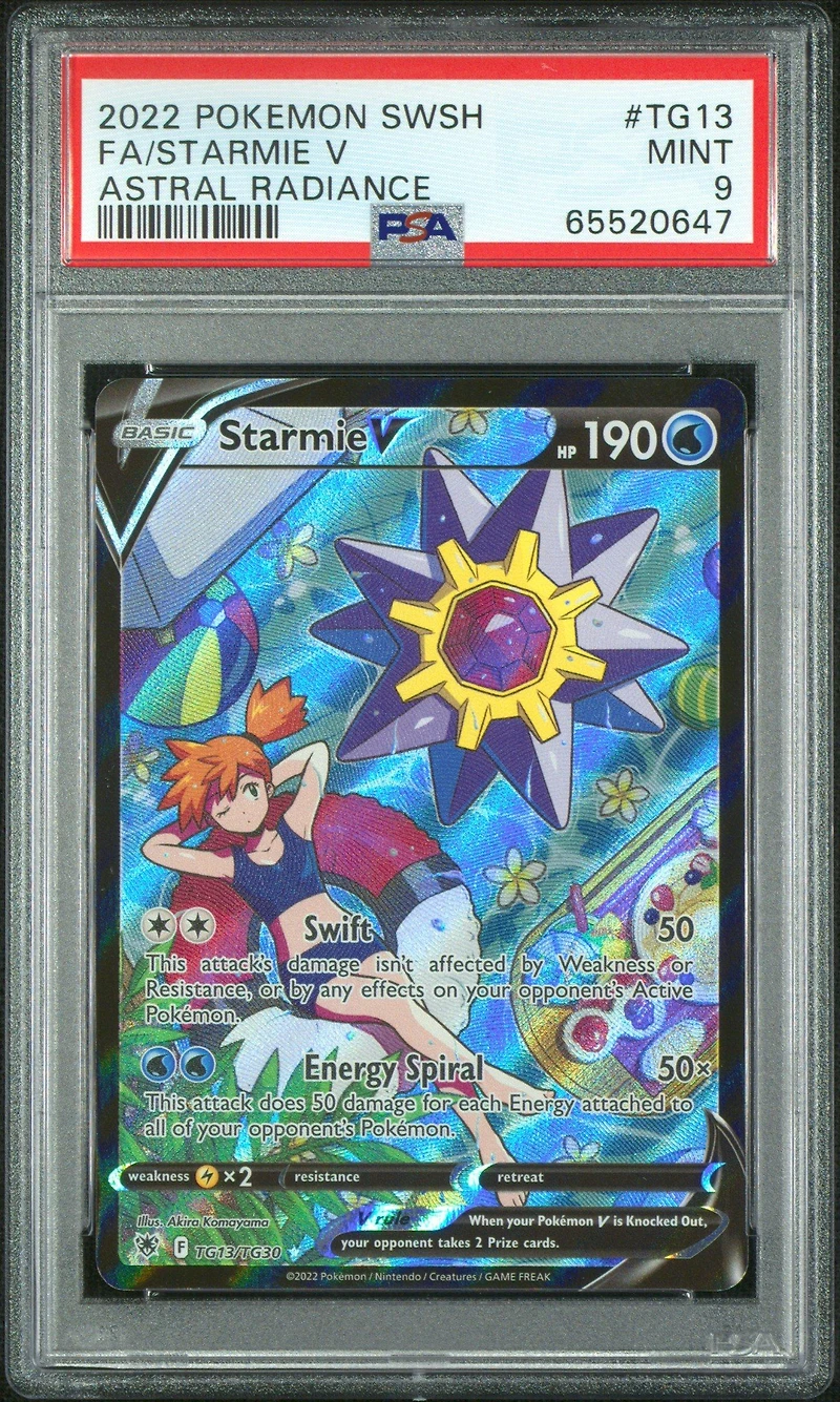 2022 Pokemon Sword & Shield Astral Radiance Tg13 Fa/starmie V PSA
