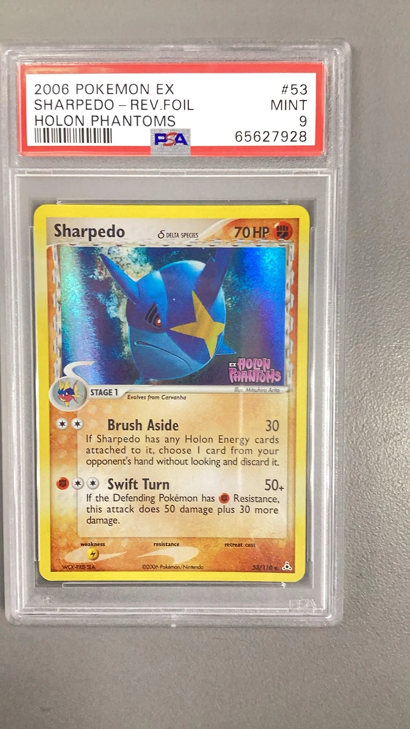 2006 Pokemon Ex Holon Phantoms 53 Sharpedo-reverse Foil PSA 9