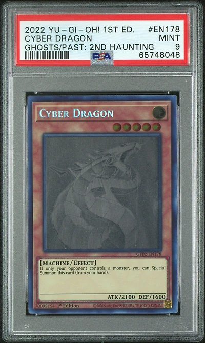 2022 Yu-gi-oh! Gfp2-ghosts From The Past: The 2nd Haunting En178 Cyber Dragon 1st Edition PSA 9
