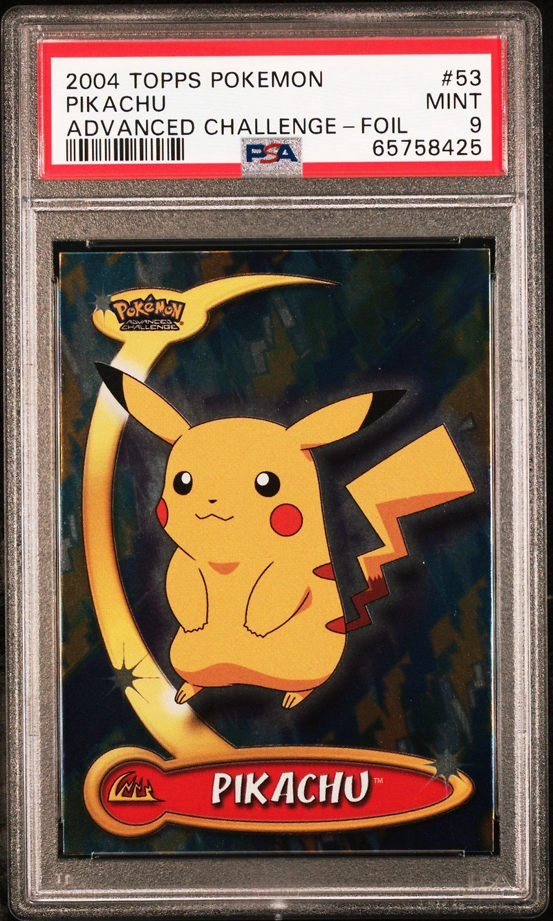 2004 Topps Pokemon Advanced Challenge 53 Pikachu Foil PSA 9