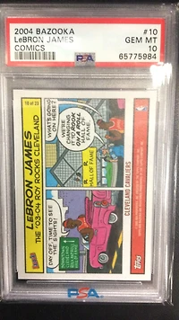 2004 Bazooka Comics 10 Lebron James PSA 10