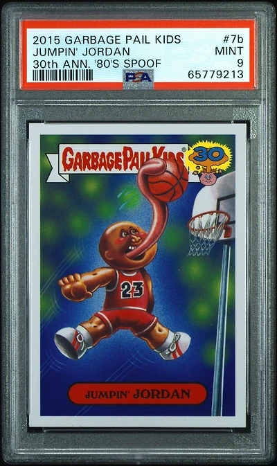 2015 Topps Garbage Pail Kids 30th Anniversary '80's Spoof 7b Jumpin' Jordan PSA 9