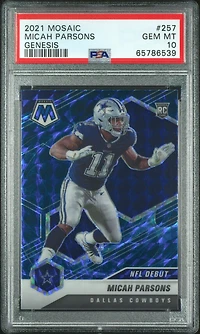 2021 Panini Mosaic 257 Micah Parsons Genesis PSA 10