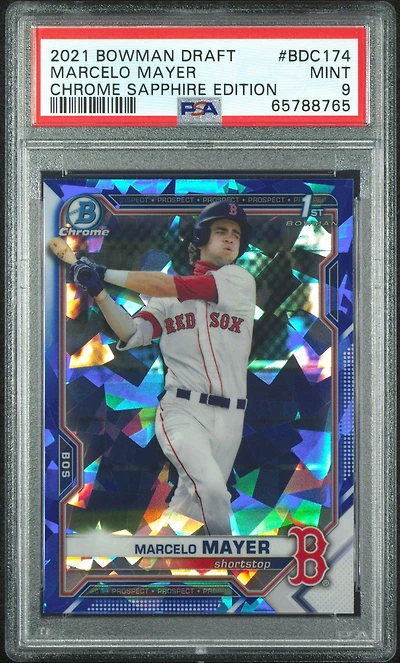 2021 Bowman Draft Chrome Sapphire Edition Bdc174 Marcelo Mayer PSA 9
