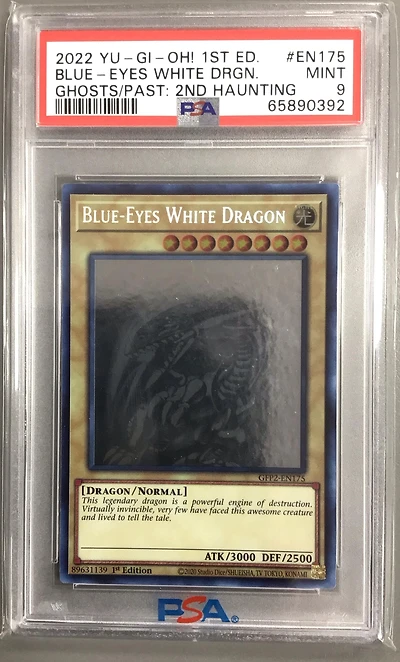2022 Yu-gi-oh! Gfp2-ghosts From The Past: The 2nd Haunting En175 Blue-eyes White Dragon 1st Edition PSA