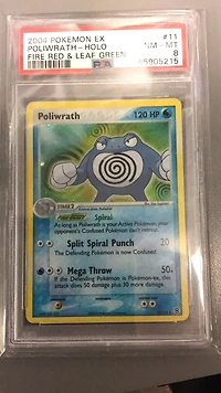 2004 Pokemon Ex Fire Red & Leaf Green 11 Poliwrath-holo PSA 8