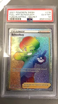 2021 Pokemon Sword & Shield Fusion Strike 276 Full Art/schoolboy Secret PSA