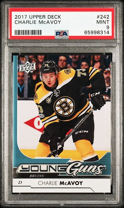 2017 Upper Deck 242 Charlie Mcavoy PSA 9