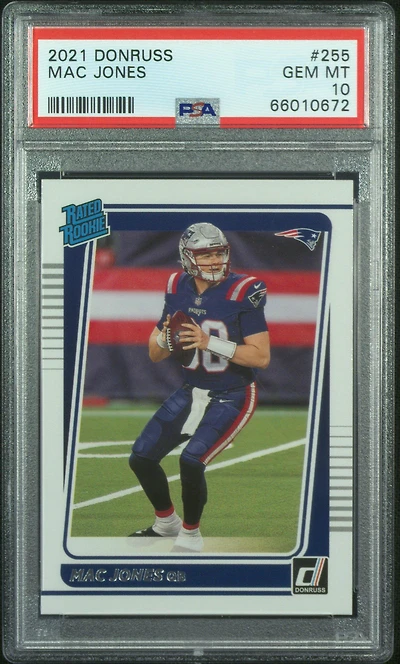 2021 Panini Donruss 255 Mac Jones PSA 10