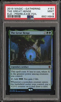 2019 Magic The Gathering Throne Of Eldraine 161 The Great Henge Prerelease Foil PSA 9