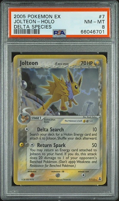2005 Pokemon Ex Delta Species Jolteon-holo PSA