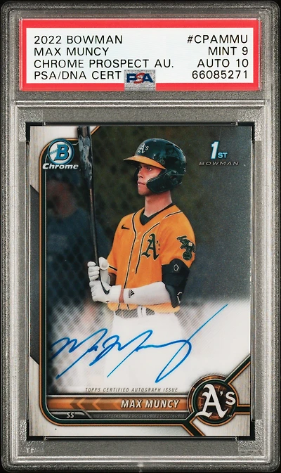 2022 Bowman Chrome Prospect Autographs Cpammu Max Muncy PSA