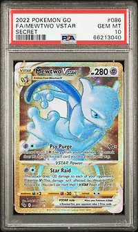 2022 Pokemon Go Fa/mewtwo Vstar PSA