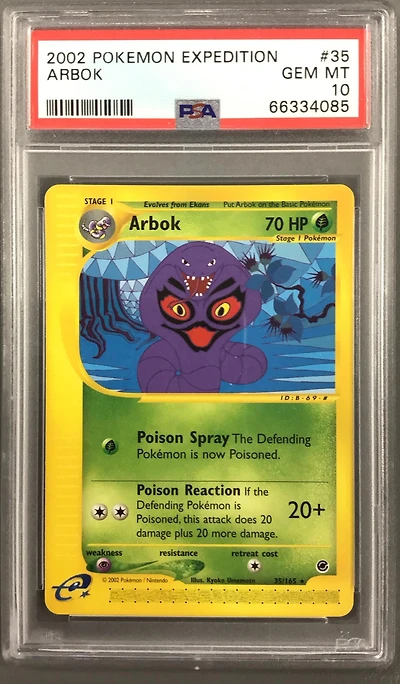 2002 Pokemon Expedition 35 Arbok PSA 10