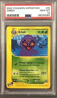 2002 Pokemon Expedition 35 Arbok PSA 10