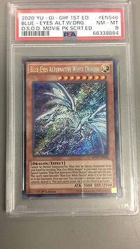 2020 Yu-gi-oh! The Dark Side Of Dimensions Movie Pack Secret Edition Ens46 Blue-eyes Alternative White Dragon 1st Edition PSA