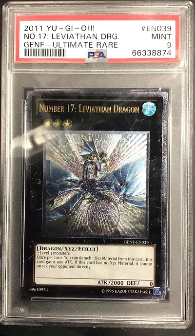 2011 Yu-gi-oh! Genf-generation Force En039 Number 17: Leviathan Dragon Ultimate Rare PSA 9