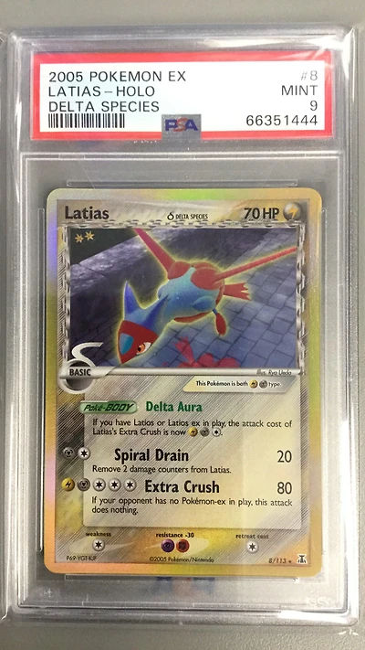 2005 Pokemon Ex Delta Species 8 Latias-holo PSA 9