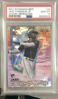 2021 Bowman's Best 26 Jazz Chisholm Jr. Atomic Refractor PSA 10