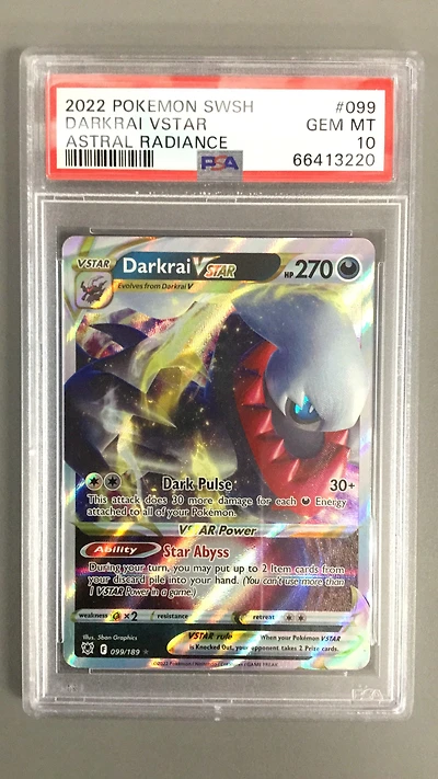 2022 Pokemon Sword & Shield Astral Radiance 099 Darkrai Vstar PSA