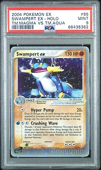 2004 Pokemon Ex Team Magma Vs Team Aqua 95 Swampert Ex-holo PSA 9