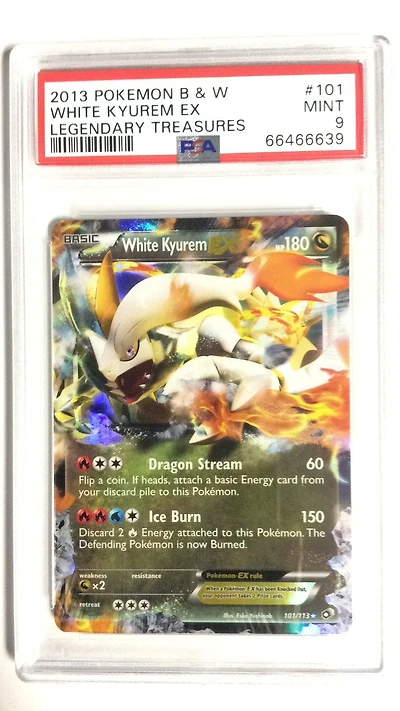 2013 Pokemon Black & White Legendary Treasures 101 White Kyurem Ex PSA 9