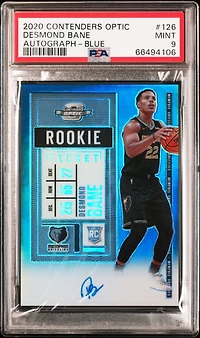 2020 Panini Contenders Optic 126 Desmond Bane Autograph-blue PSA 9