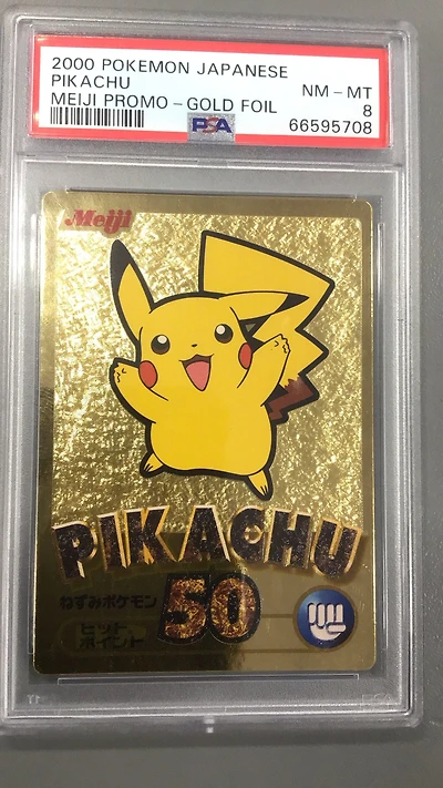2000 Pokemon Japanese Meiji Promo Pikachu PSA 8