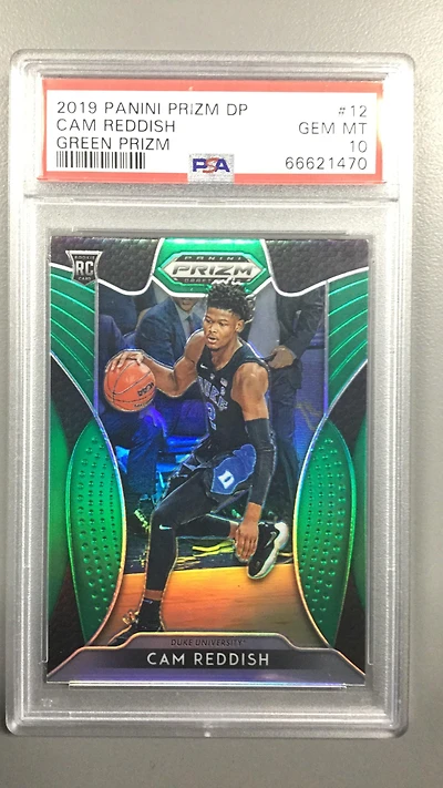 2019 Panini Prizm Draft Picks 12 Cam Reddish Green Prizm PSA 10