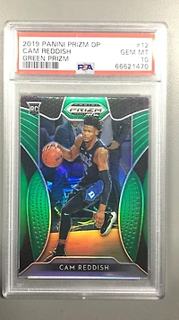 2019 Panini Prizm Draft Picks 12 Cam Reddish Green Prizm PSA 10