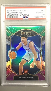 2020 Panini Select 67 Killian Hayes Green/white/purple PSA 10