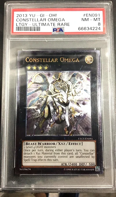 2013 Yu-gi-oh! Ltgy-lord Of The Tachyon Galaxy En091 Constellar Omega Ultimate Rare PSA 8
