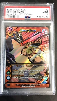 2021 Universus My Hero Academia Series 1.0 2 Detroit Smash 1st Edition PSA 9