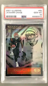 2021 Panini Illusions 65 Ja'marr Chase PSA 10