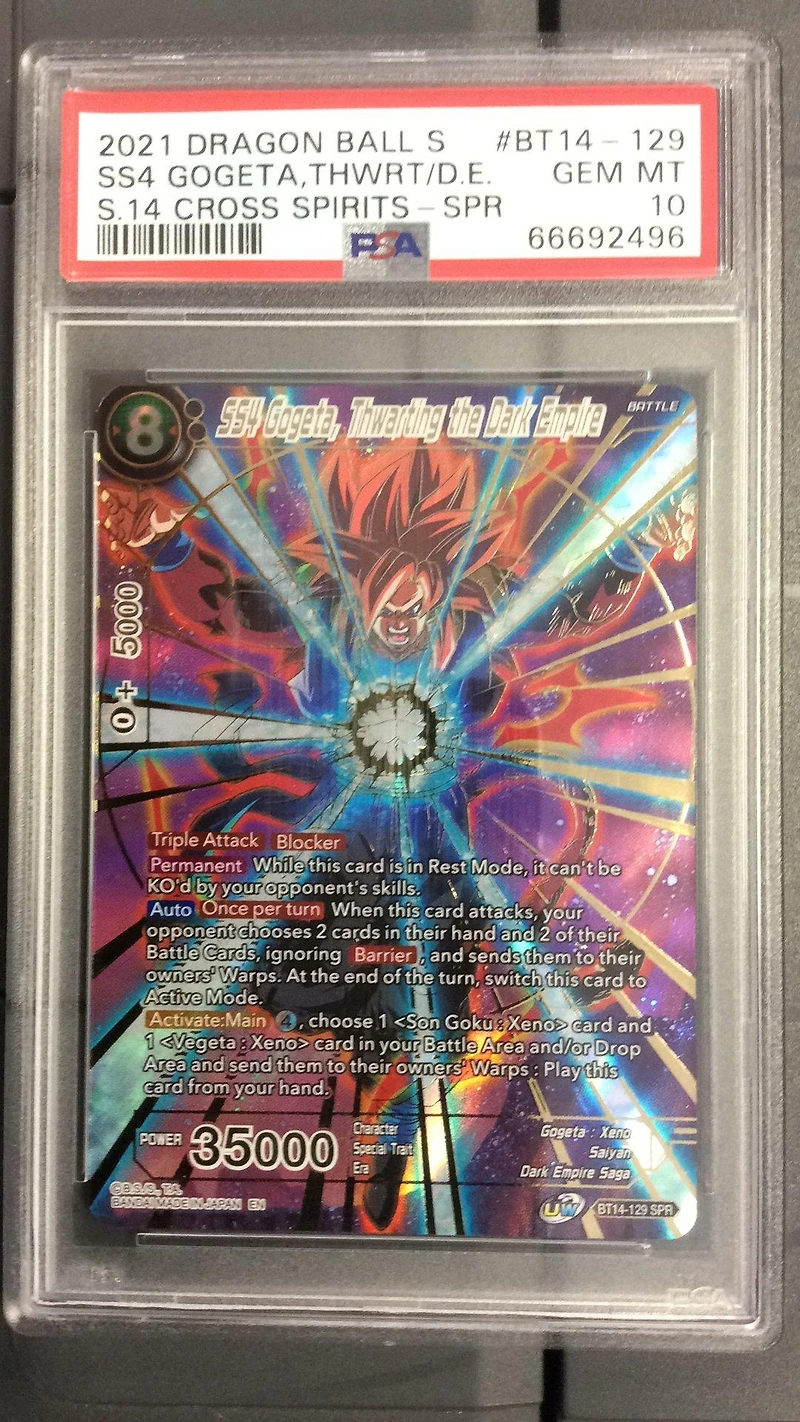 2021 Dragon Ball Super Card Game Series 14 Cross Spirits Bt14-129 Ss4 Gogeta