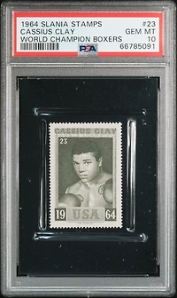 1964 Slania Stamps World Champion Boxers 23 Cassius Clay PSA 10