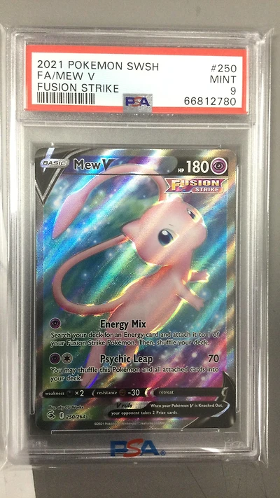 2021 Pokemon Sword & Shield Fusion Strike 250 Fa/mew V PSA