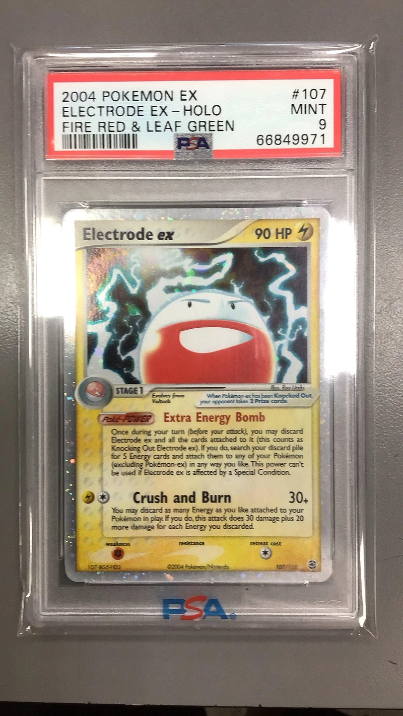 2004 Pokemon Ex Fire Red & Leaf Green 107 Electrode Ex-holo PSA