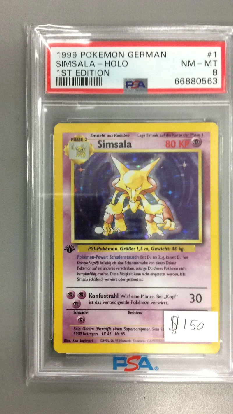 1999 Pokemon German 1 Simsala-holo 1st Edition PSA