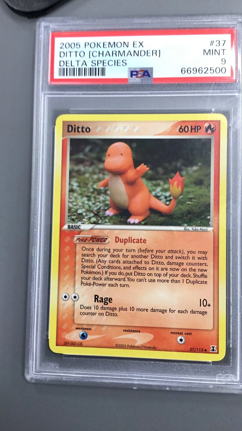 2005 Pokemon Ex Delta Species 37 Ditto [charmander] PSA 9