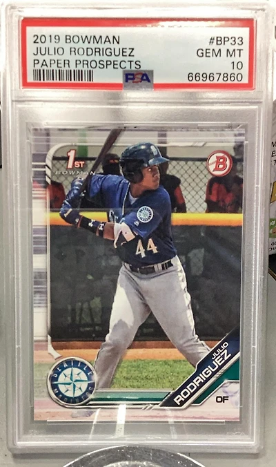 2019 Bowman Paper Prospects Bp33 Julio Rodriguez PSA 10
